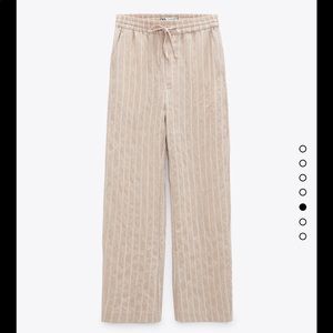 Zara striped textured weave pants. NWT
